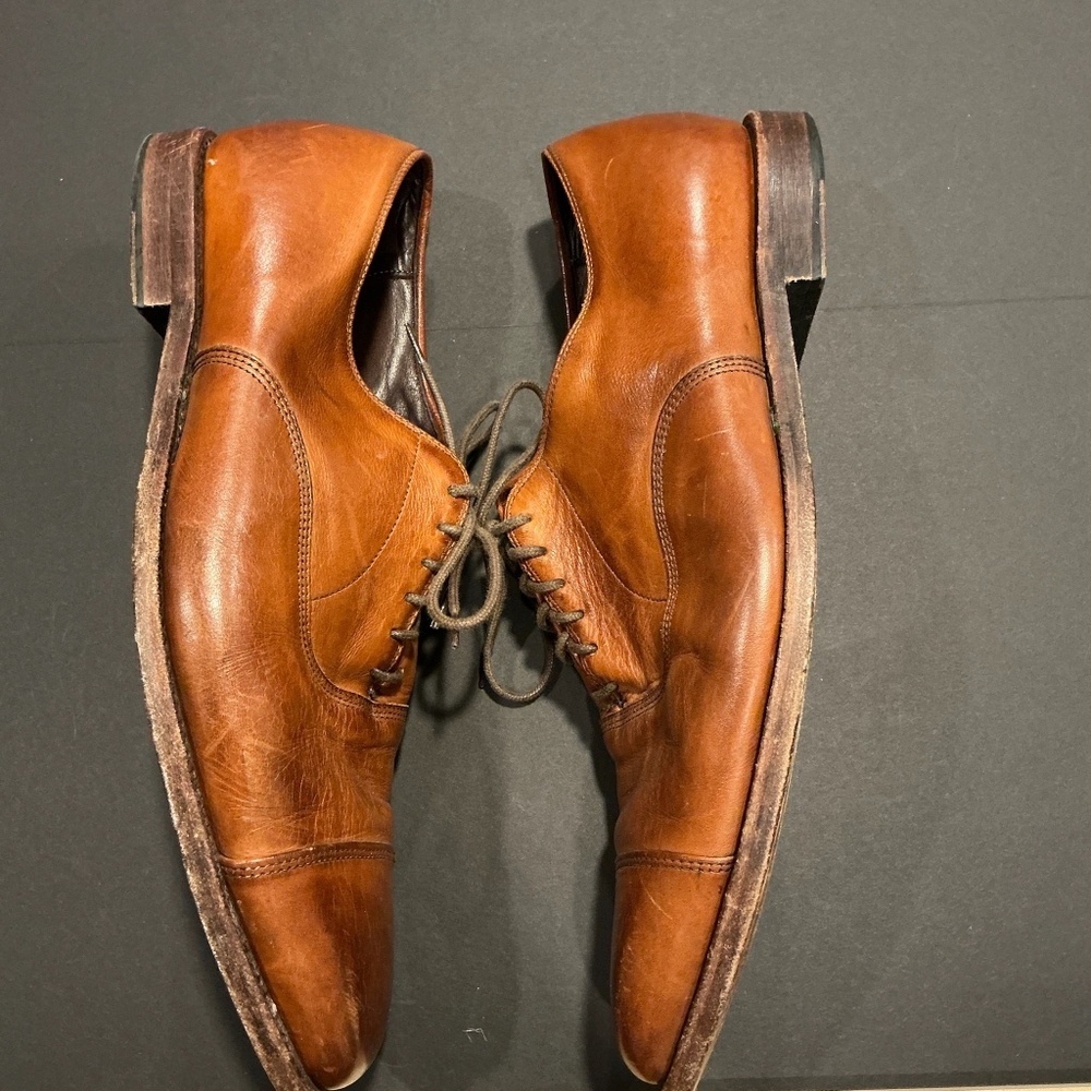 Allen Edmonds Park Avenue Brown Cap Toe Oxford Dress Shoes Men’s 12 - Picture 8 of 13